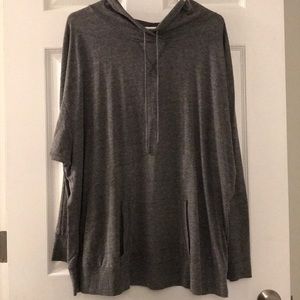 Grey pull over hoodie